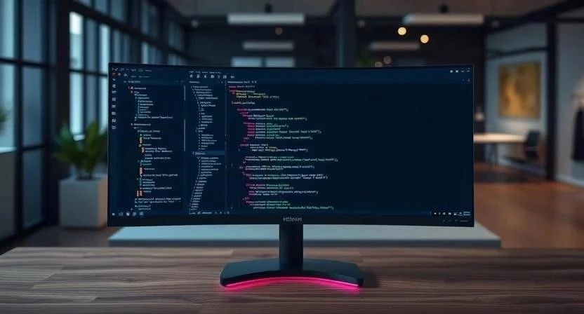 Изогнутый или плоский монитор для программирования
