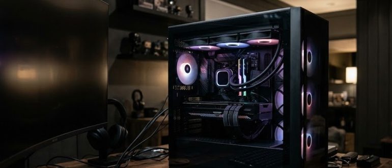 Мощный игровой компьютер с флагманской видеокартой и жидкостным охлаждением