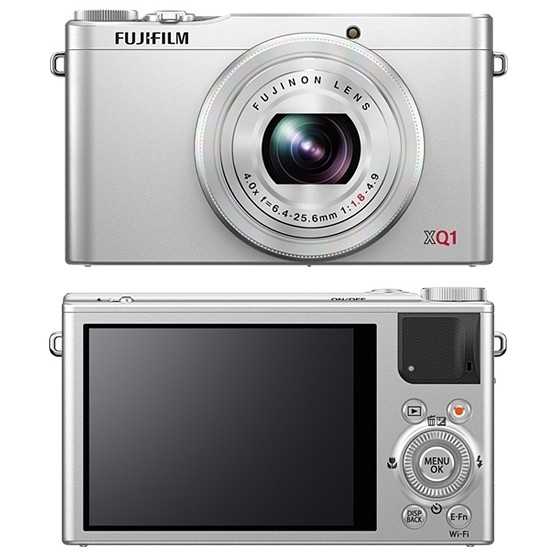 Fujifilm xq2 silver digital camera with 3-inch lcd