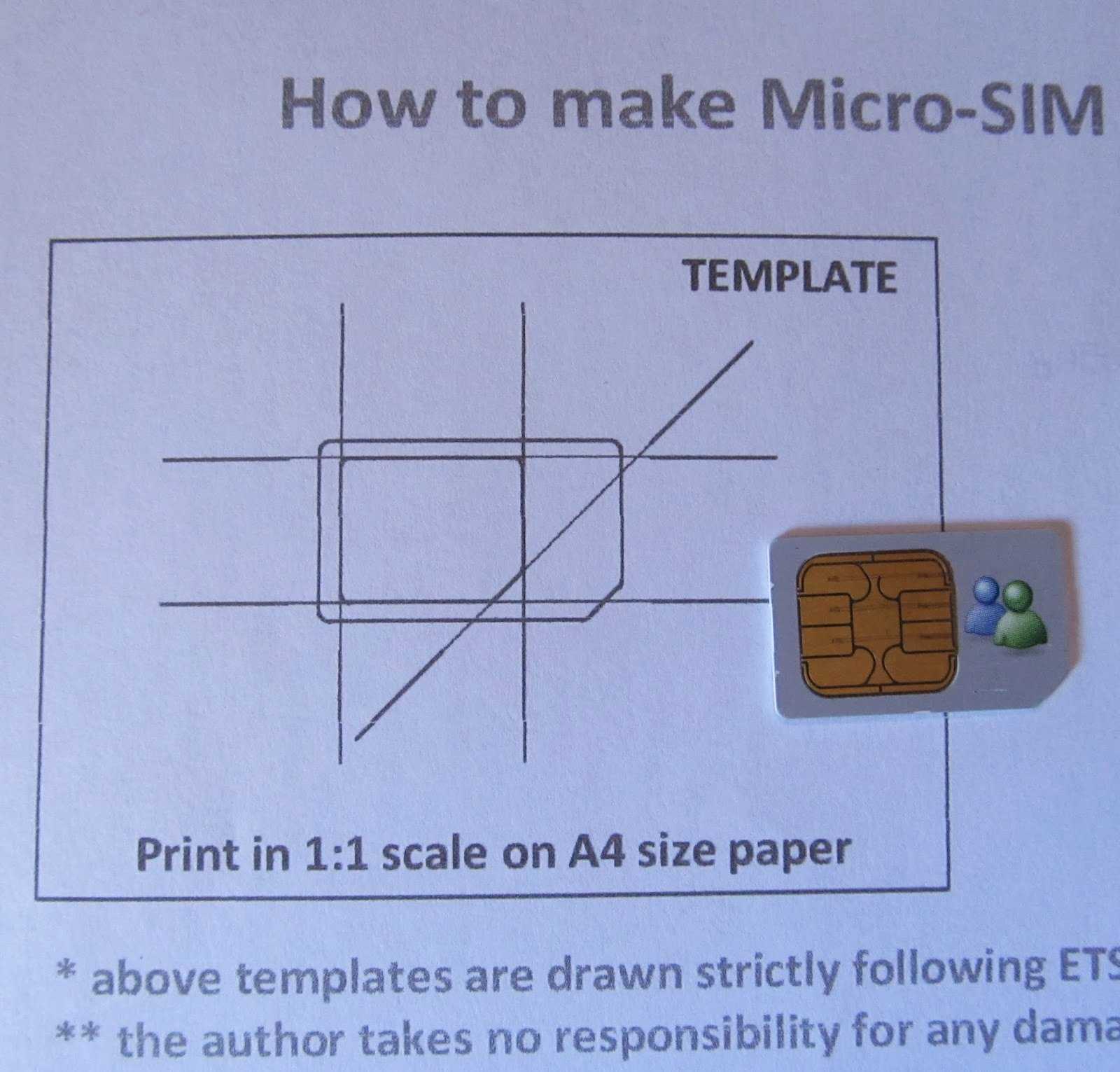 Как обрезать sim-карту под nano sim?