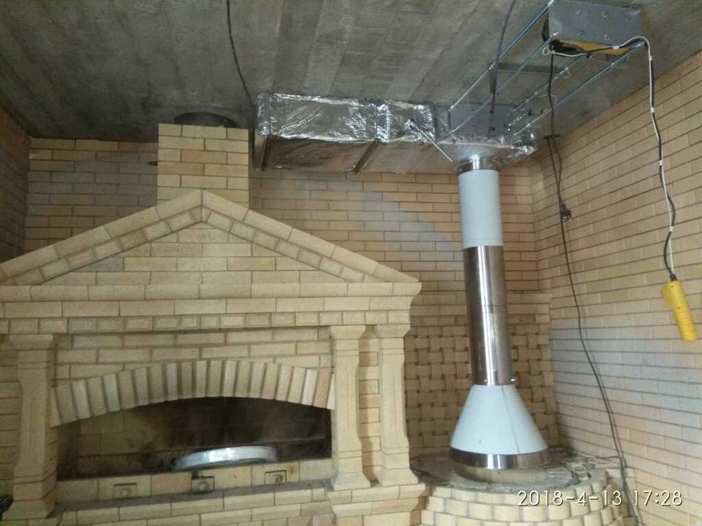 Принудительная вытяжка над мангалом