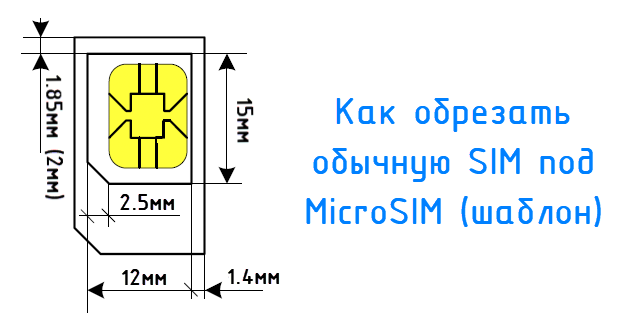 Сим карта нано обрезать