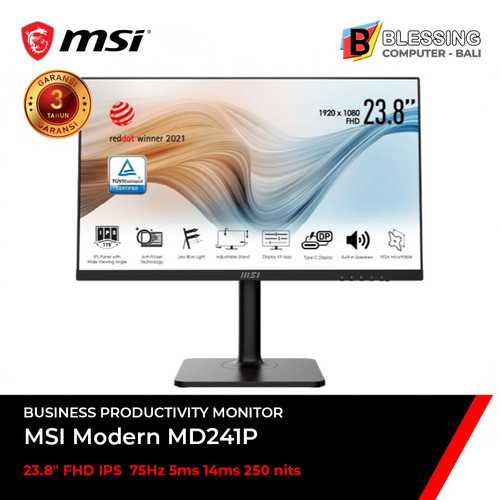 Обзор msi modern md241p: дисплей для работы и не только - 4pda